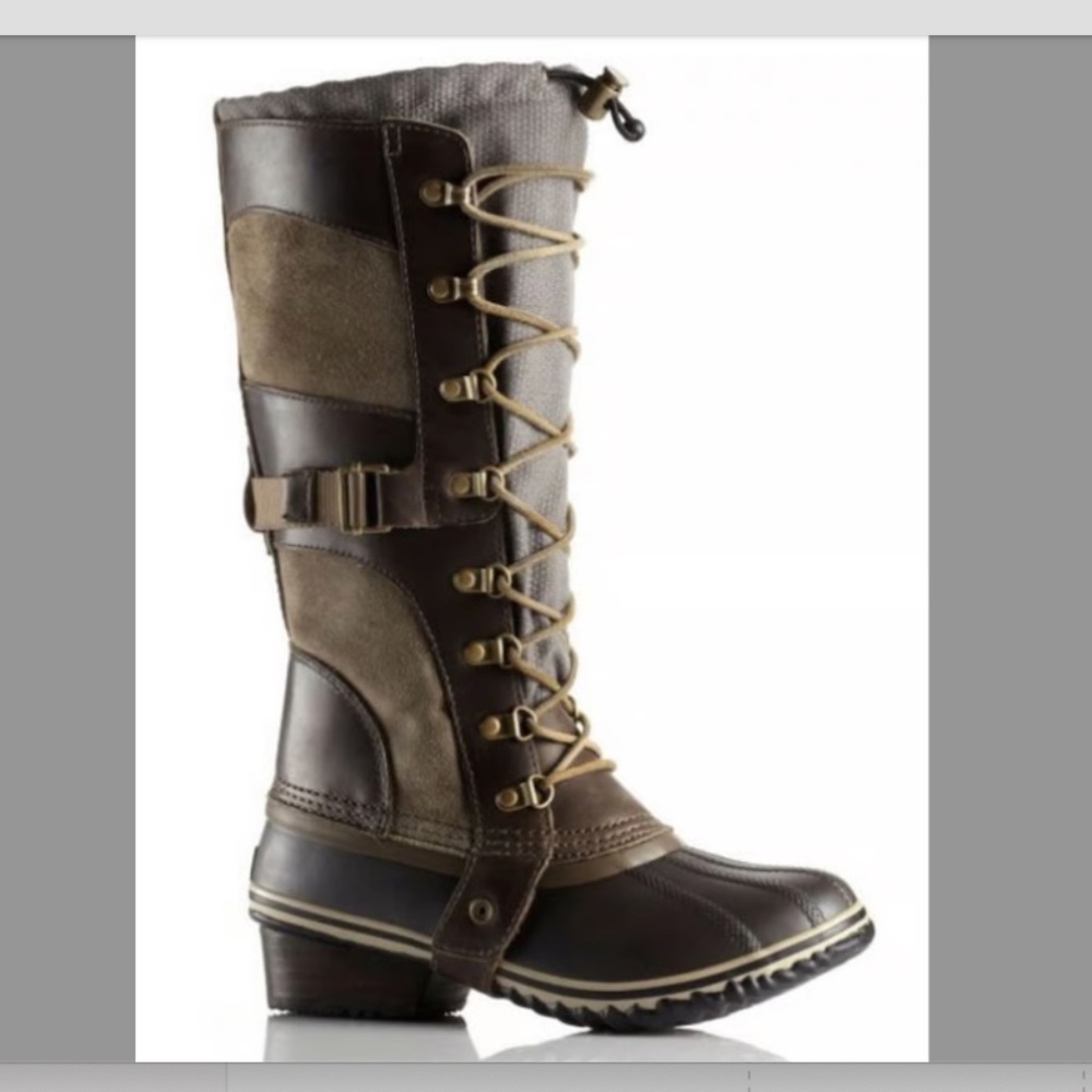 SOREL Conquest Carly Women's 6.5 Tall Winter Waterproof Boots NL2033-208 Brown